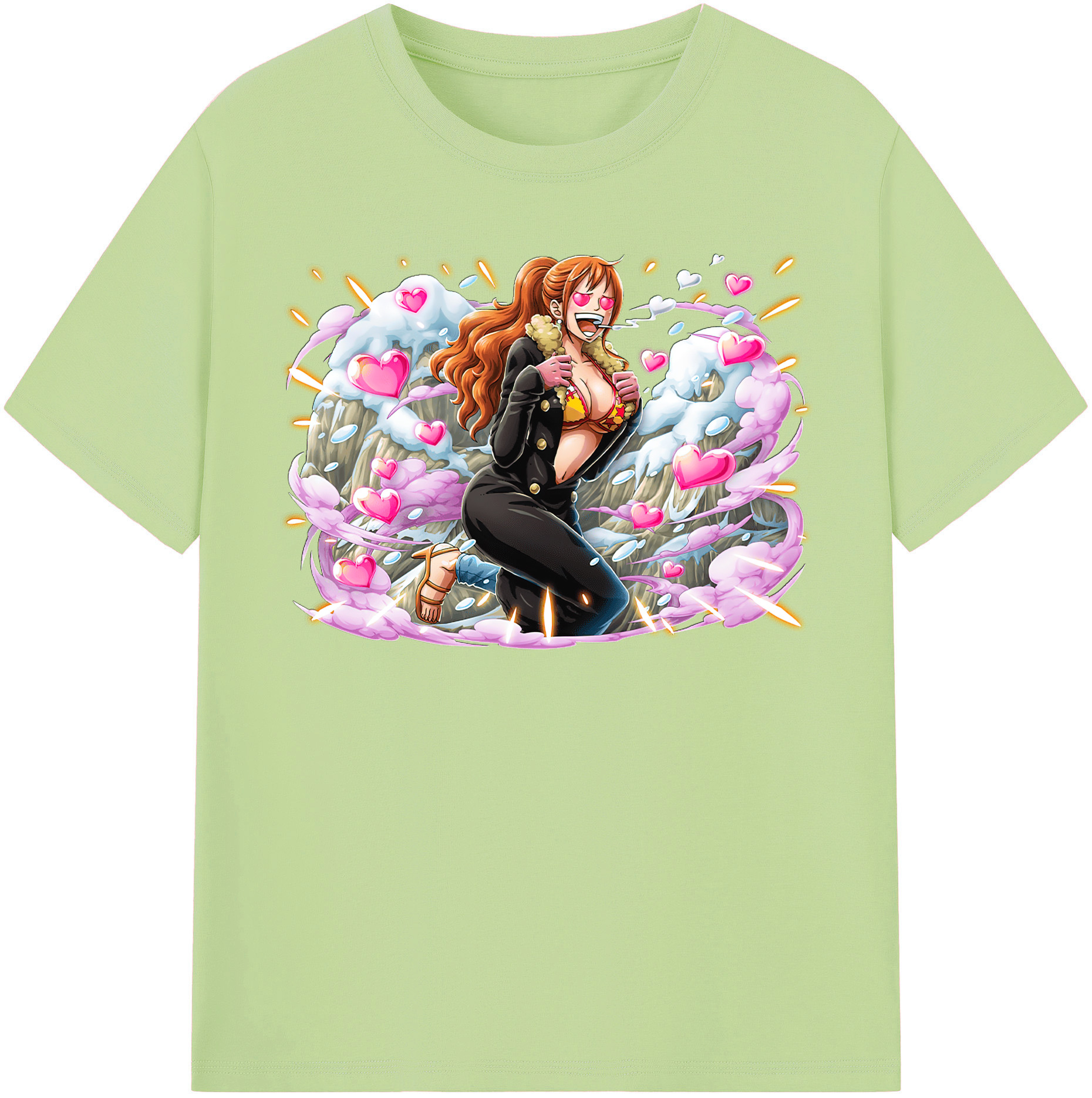 ワンピース ナミ ONE PIECE Nami 綿100％半袖Tシャツ（フロントプリント）